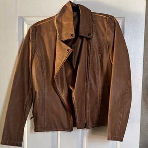 Thin jacket faux leather